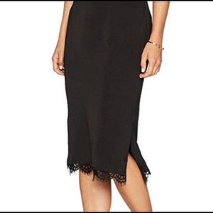 Paris Sunday Silky Midi Slip Skirt